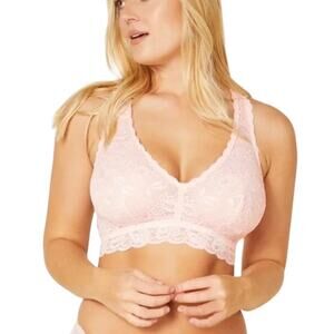 Cosabella Never Say Never Curvy Racie Racerback Bralette Pink Lilly NWT M DD+